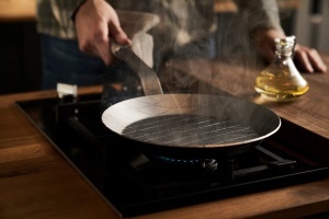 Tigaie din fier Zwilling Forge O28cm robusta pentru grill si prajire argintiu - Img 7