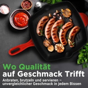 Tigaie din fonta NutriChef, 29 x 20 cm, emailata, antiaderenta - Img 6