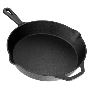Tigaie din fonta YASHE 26 CM, rezistenta la temperaturi inalte, pentru carne si legume