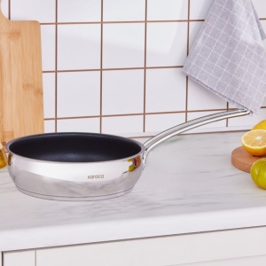Tigaie din inox Karaca Emirgan 22 cm, capacitate 2.3 L, antiaderenta - Img 2