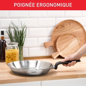 Tigaie din inox Tefal Primary E3080704, 30 cm, fara acoperire, inductie - Img 3