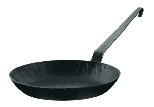 Tigaie din otel forjat ROSLE Serie 1888, 28 cm, neagra, pentru carne si cartofi prajiti