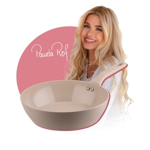 Tigaie Fackelmann x Pamela Reif 28 cm Aluminiu Recilat Antiaderenta Ceramica Pastel-Beige
