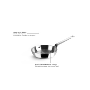 Tigaie IBILI Blinis Triply Natural, 12 cm, inox, inductie, fara antiaderent - Img 4