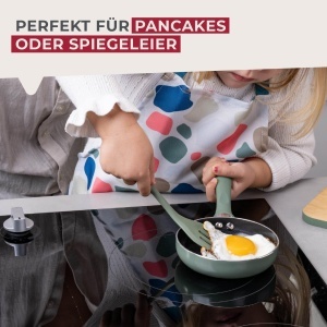 Tigaie Mini Fackelmann 18 cm din aluminiu reciclat, cu maner Bakelit, gri-verde - Img 4