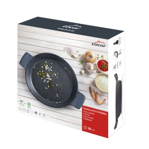 Tigaie pentru Paella Lacor 25436, Aluminiu cu Manere din Silicon, Antiaderenta - Img 6