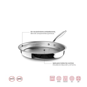 Tigaie pentru peste IBILI, 34 x 23 cm, inox, inductie, fara antiaderent - Img 4