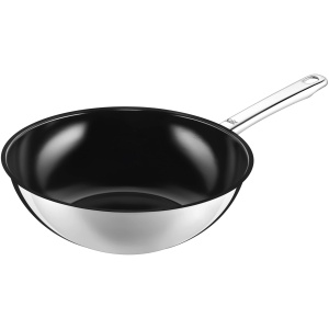 Tigaie Silit Wuhan Wok inductie 28 cm, wok acoperit cu otel inoxidabil, se poate folosi de cuptor
