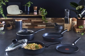 Tigaie Tefal Black Stone 28 cm, Antiaderenta Mineralia, Inductie, Neagra - Img 6