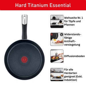 Tigaie Tefal Hard Titanium Essential 24 cm, Antiaderenta, Thermo-Signal - Img 2