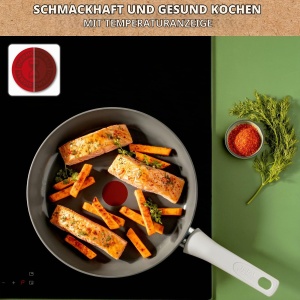 Tigaie Tefal Renew On, 2 bucati, gri, 24 cm, ceramica antiaderenta - Img 5