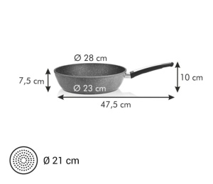 Tigaie Tescoma i-PREMIUM Stone 28 cm, antiaderenta, pentru toate tipurile de plite - Img 6