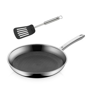 Tigaie WMF Profi Resist 28 cm, antiaderenta, inox, cu spatula inclusa