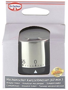 Timer mecanic Dr Oetker 60 minute otel inoxidabil design modern gri - Img 2