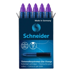 Tinta Roller pentru Schneider One Change, 5 bucati, documente, violeta