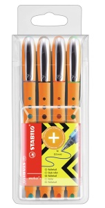 Tintenroller STABILO worker medium, 0,5 mm, 4 culori