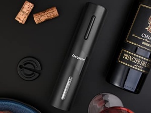 Tirbuson electric BEPER P102ACP100, reincarcabil USB, cu taietor de folie, negru - Img 10