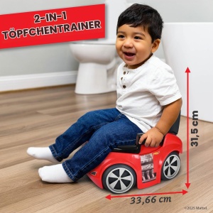 Toaleta pentru copii Hot Wheels 2-in-1, design masina de curse, rosu - Img 4