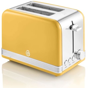 Toaster 2 felii Swan ST19010YELNEU, 815W, 6 nivele rumenire, galben