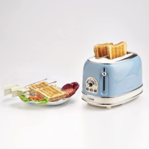 Toaster Ariete Vintage 155, 2 feliute, 810W, albastru - Img 7