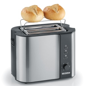 Toaster Automatik SEVERIN AT 2589, 800 W, Inox, cu Brotchenaufsatz - Img 5