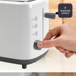 Toaster BLACKDECKER BXTOA820E 820W Alb 7 trepte rumenire functii decongelare si reincalzire - Img 4