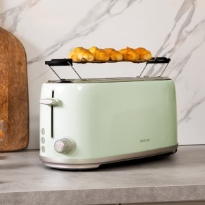 Toaster Cecotec ToastTaste 1600 Retro Double Green, 4 felii, 1630W - Img 4