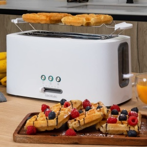 Toaster Cecotec ToastTaste 9000, 1630W, 4 felii, 2 sloturi extra-largi, Alb - Img 6