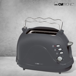Toaster Clatronic TA 3565, 2 felii, putere 600-700 W, culoare gri - Img 2