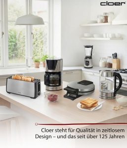 Toaster Cloer 3579 pentru 4 felii XXL, 1500W, inox negru - Img 7
