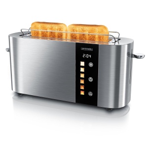 Toaster cu 2 feliute Arendo LEVEL TOUCH, 1000 W, inox, cu touchscreen