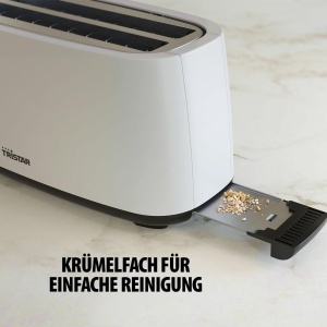 Toaster cu fante lungi Tristar BR-1057, 1400W, 7 trepte de rumenire, alb - Img 6