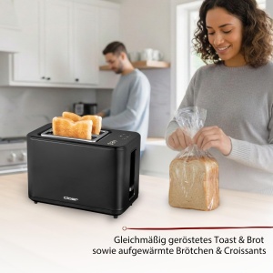 Toaster Digital Cloer 3930 pentru 2 felii, 750-900W, negru - Img 6