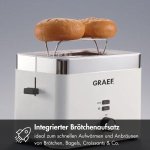 Toaster GRAEF TO61, 2 felii, 6 nivele de rumenire, alb - Img 7