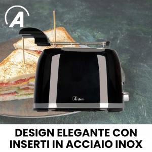 Toaster Horizontal ARDES TOSTO PRESTIGE pentru 2 felii, 700-850 W, cu 7 niveluri de rumenire - Img 5