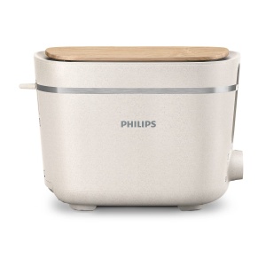 Toaster Philips Eco Conscious Edition HD264010, 2 felii, 8 trepte, alb mat