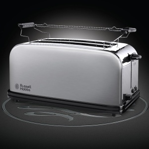 Toaster Russell Hobbs Adventure 1600W, 2 fante extra late, inox - Img 5