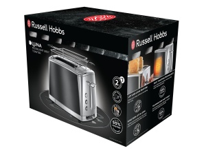 Toaster Russell Hobbs Luna 23221-56 2 felii Gri inox 6 trepte de rumenire Functie decongelare - Img 2