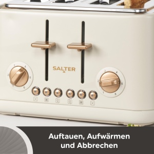 Toaster Salter Pebble cu 4 Fante, Functie Ridicare, 6 Niveluri de Rumeneala - Img 4