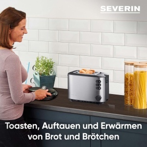 Toaster Severin AT 2514 850W Inox Functie Decongelare si Incalzire - Img 3