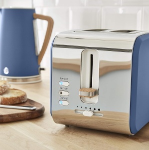 Toaster Swan Nordic pentru 2 felii, 6 niveluri de rumenire, inox, albastru mat - Img 5