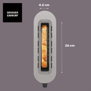 Toaster Taurus Mytoast Legend 1000 W, inox, extra lat, 7 niveluri rumenire - Img 7