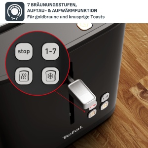 Toaster Tefal Digital din Otel Inoxidabil, 2 Feliute, 7 Niveluri Bronzare, Negru - Img 5
