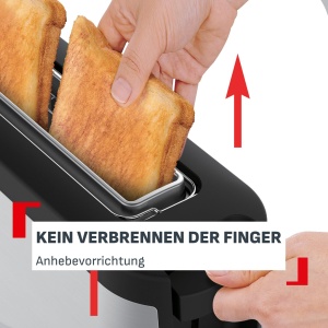 Toaster Tefal Element TL430811, inoxnegru, 4 functii, brat de ridicare - Img 7