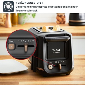 Toaster Tefal TT533811, 2 fante, 7 niveluri rumenire, negru - Img 4