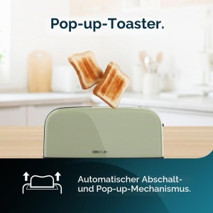 Toaster Vertical Cecotec Toastin Time 1500, 1500W, 3.8 cm, Verde - Img 9