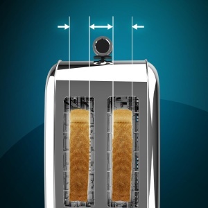 Toaster vertical Cecotec Toastin Time 850 Inox Lite 850W 2 felii fante largi 38 cm functie dezghetare - Img 9