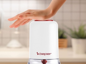 Tocator electric Beper, 500 ml, 400 W, alb, lame din otel inoxidabil - Img 4