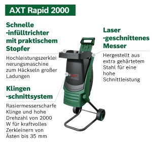 Tocator electric Bosch AXT Rapid 2000 Motor 2000W Capacitate 35mm - Img 2