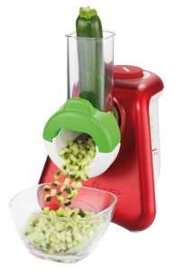 Tocator electric Moulinex DJ8115 | Tocatoare Fresh Express Max | 5 Insertii de tambur Functie zaruri | 260 W | Finisaj rosu rubiniu | alb/rosu metalizat | 14 cm L x 27 cm L x 19 cm H - Img 3
